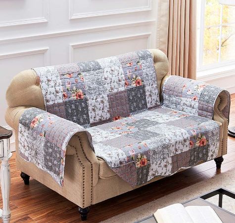Quilted Rose Patch Furniture Covers
