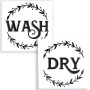 Industrial Farmhouse Laundry Collection - Black Wash and Dry Decals