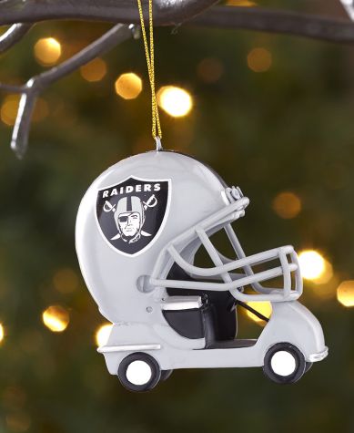 NFL Helmet Cart Ornaments - Raiders