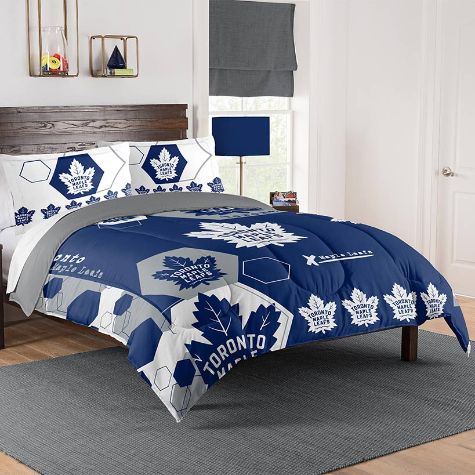 NHL Hexagon Comforter Sets - Maples Leafs Full/Queen