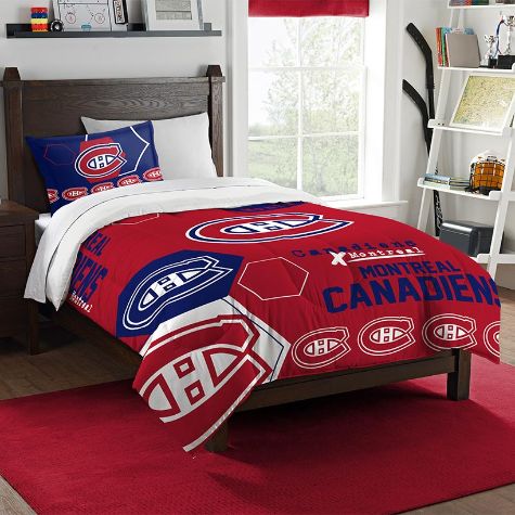 NHL Hexagon Comforter Sets - Canadiens Twin