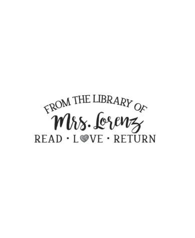 Personalized Teacher Stamps - From the Library Of