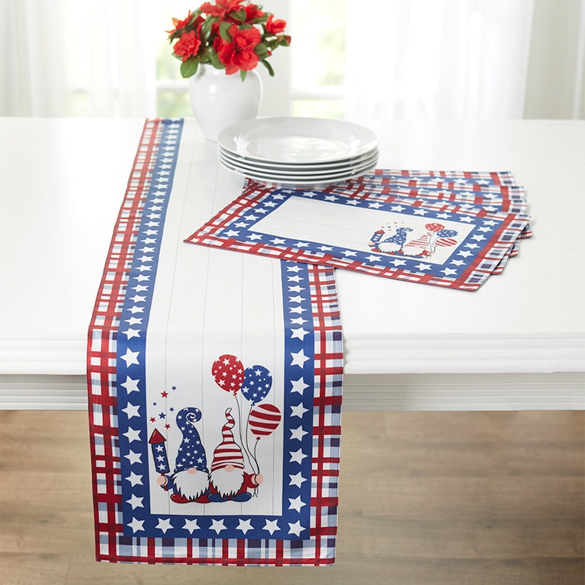 Patriotic Gnome Table Runner or Set of 4 Placemats | The Lakeside ...