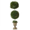Lighted Pine Topiaries - Two Spheres