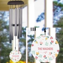 Personalized Spring Floral Wind Chime