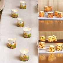 Set of 6 Themed Tealight Candles