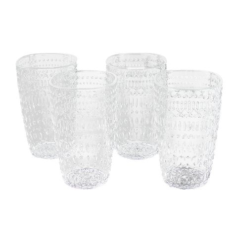 Seaside Tabletop Collections - Clear Set of 4 Tumblers