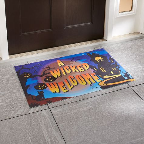 Halloween Themed Doormats - Wicked Welcome