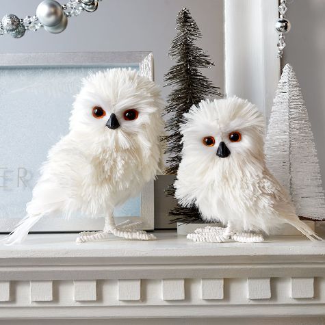 Furry Owl Figurines