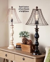 Country Chicken Wire Touch Lamps
