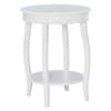 Round Table with Shelf - White