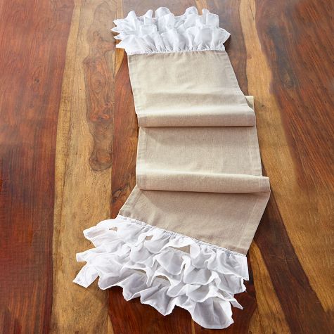 Ruffled Table Runner or Placemats