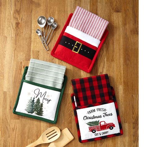 Holiday Potholder and Towel Gift Sets