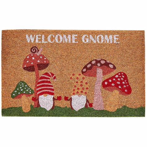 Spring Garden Coir Doormat - Spring Coir Doormats Welcome Gnome