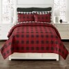 Buffalo Check Quilt Sets - Black/Red Twin