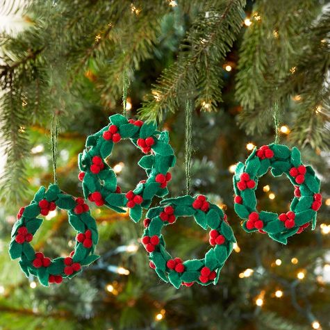 Whimsical Sets of Felt Ornaments