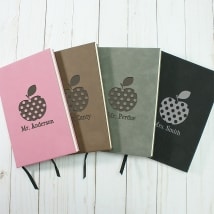 Personalized Polka Dot Apple Journals