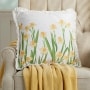 Spring Floral Accent Pillows - Square Daffodils