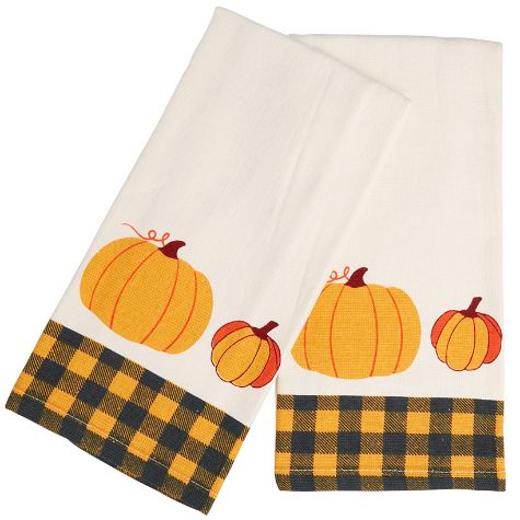 Harvest Plaid bath Collection - Set of 2 Hand Towels