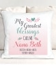 Personalized Greatest Blessings Throw or Pillow - Pillow