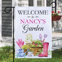 Personalized Double-Sided Spring Welcome Garden Flag