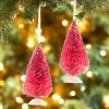 Sets of 2 Bottlebrush Tree Ornaments