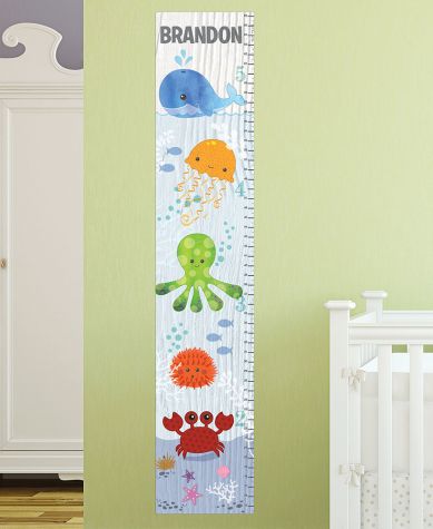 Kids' Personalized Growth Charts - Under the Sea