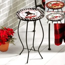 Holiday Glass Top Accent Tables