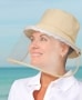 Bucket Hat with Detachable Face Shield - Tan