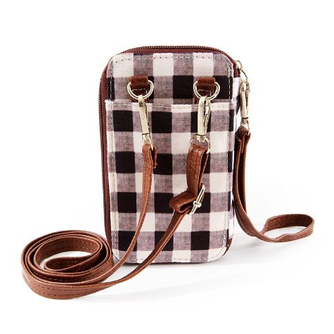 Canvas Crossbody Wallets - Buffalo Plaid