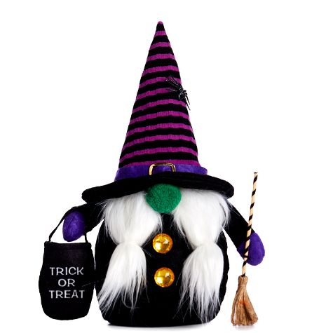 Lighted Trick or Treater Gnomes - Witch