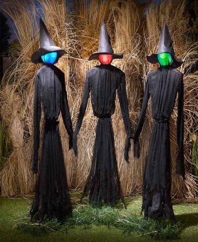 Life-Size Lighted Witch Trio