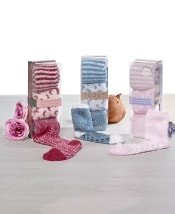 3-Pk. Aromatherapy Plush Slipper Socks in Box