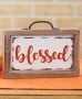 Harvest Enamel Block Signs - Blessed