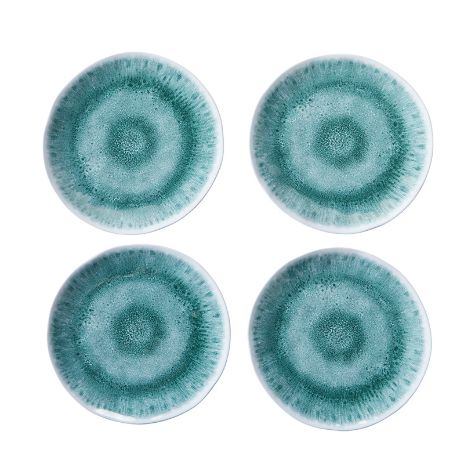 Seaside Tabletop Collections - Set of 4 Green Melamine Salad Plates