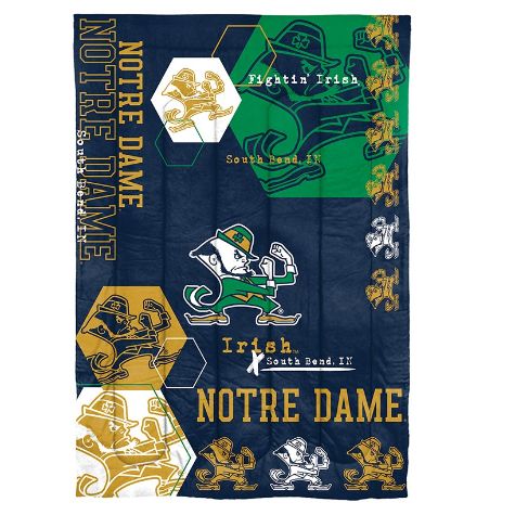 NCAA Hexagon Comforter Set - Notre Dame Twin