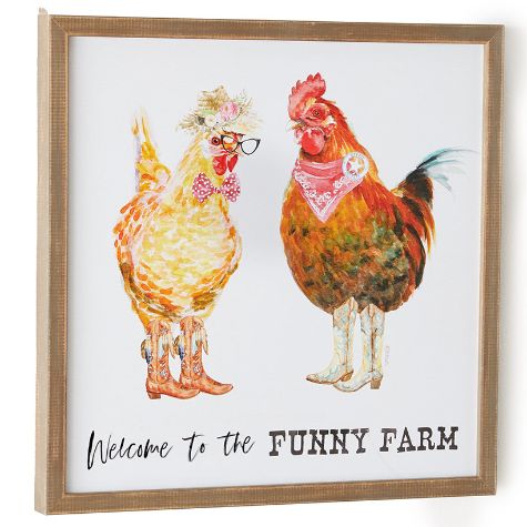 Welcome to the Funny Farm Collection - Framed Artwork