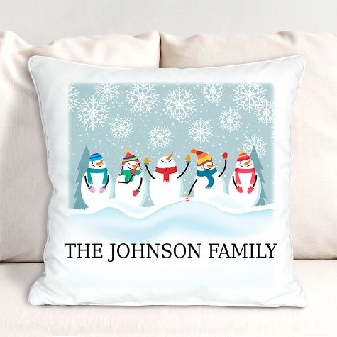 Personalized Snowman Collection - Throw Pilllow