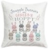 Personalized Snuggle Bunnies Throw Pillow