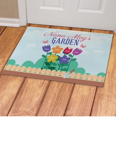 Personalized Flower Garden Collection - 18" x 24" Doormat
