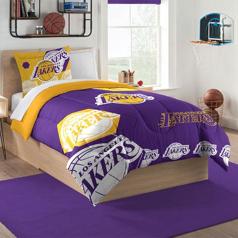 NBA Hexagon Comforter Sets - Lakers Twin