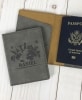 Personalized Passport Holders - Gray Skyline