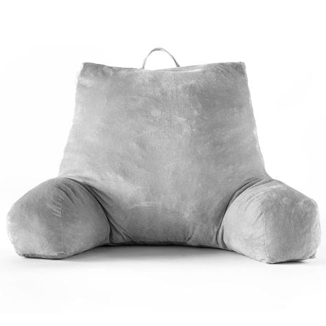 Plush Throws or Bedrests - Light Gray Bedrest Pillow