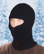 Fleece-Lined Hat with Zipper Face Cover