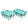 Sets of 2 Stackable Baskets with Lids