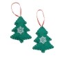 Sets of 2 Stitched Ornaments