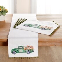 Spring Truck Set of 4 Placemats or Runner