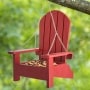 Hanging Beach Chair with Mesh Bottom Bird Feeder