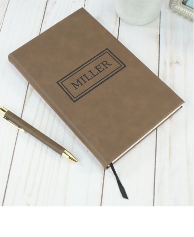 Personalized Journals - Brown Name