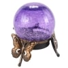 Solar Glass Ball on Stand - Butterfly
